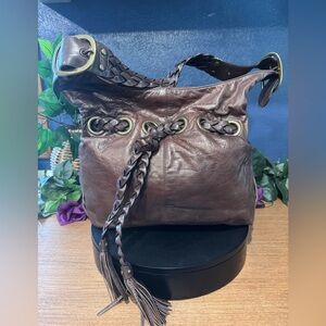 Kooba Brown Leather Carla Hobo Bag